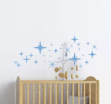Pack 31 vinilos bebé estrellas bonitas minimalistas - TenVinilo