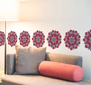 Vinilo cenefa mandala flor de loto - TenVinilo