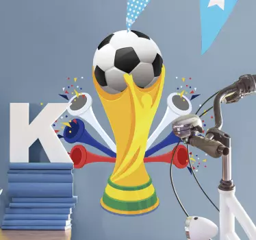 Pegatina copa del mundo balón - TenVinilo