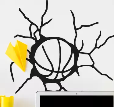 Vinilo baloncesto Efecto bola de baloncesto 3d - TenVinilo
