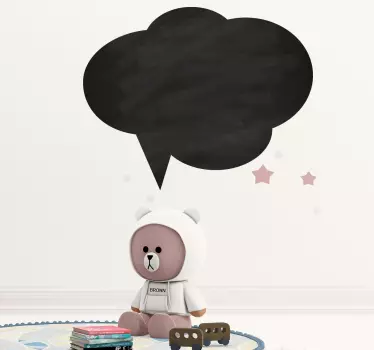 Vinilo de pizarra nube de cómic - TenVinilo