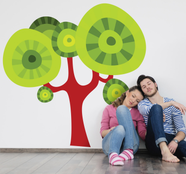 Vinilo decorativo árbol círculos - TenVinilo