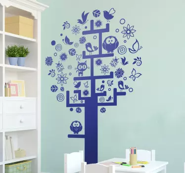 Vinilo decorativo árbol muy poblado - TenVinilo
