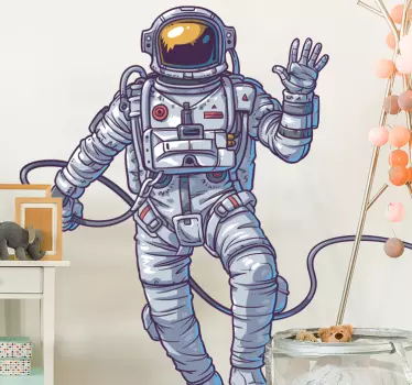 Vinilo infantil decorativo astronauta espacial - TenVinilo