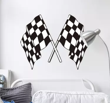 Vinilo decorativo banderas de carrera - TenVinilo