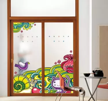 Vinilo decorativo bosque manga - TenVinilo