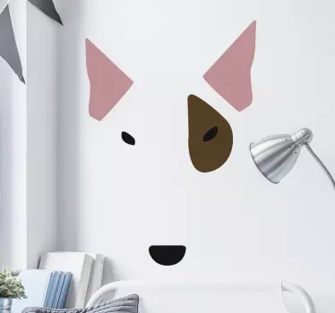 Vinilo decorativo cara bull terrier - TenVinilo