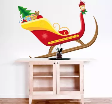 Vinilo decorativo carro Papá Noel - TenVinilo