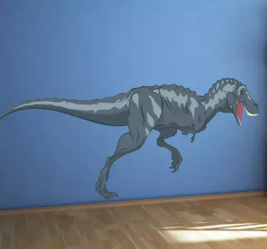Vinilo decorativo dinosaurio en carrera - TenVinilo