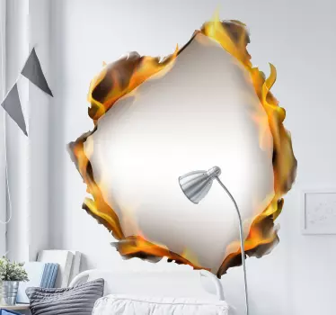 Vinilo decorativo efectos visuales agujero de fuego - TenVinilo