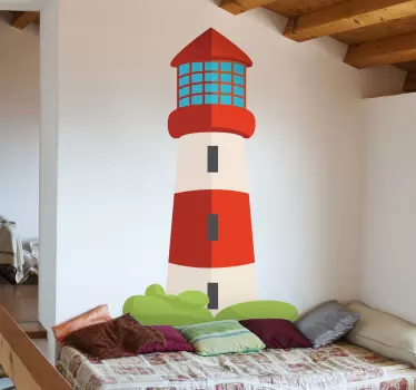 Vinilo decorativo faro marinero - TenVinilo