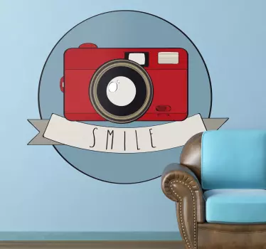 Vinilo decorativo fisheye smile - TenVinilo