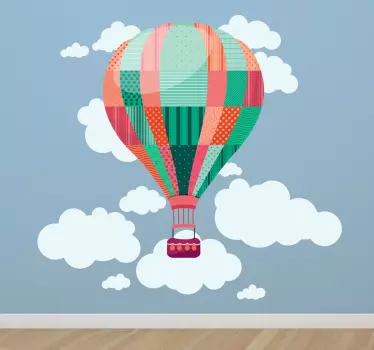 Vinilo decorativo globo patchwork - TenVinilo