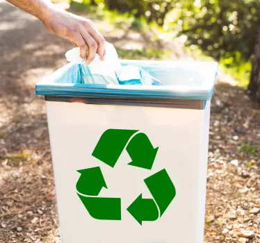 Pegatina reciclaje icono - TenVinilo