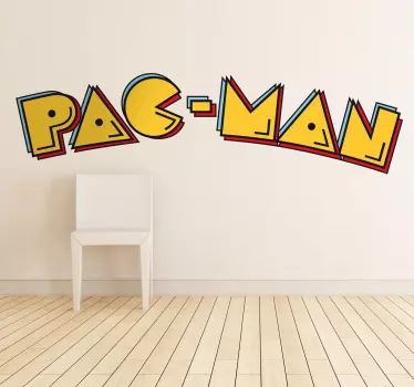 Vinilo decorativo logo Pacman - TenVinilo
