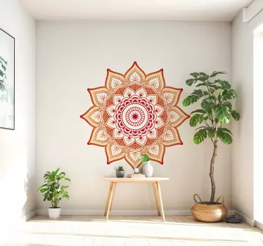 Vinilo decorativo mandala con forma de sol - TenVinilo