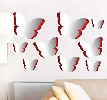 Vinilo decorativo mariposas 3D - TenVinilo