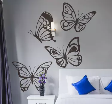 Vinilo decorativo mariposas bonitas volando - TenVinilo