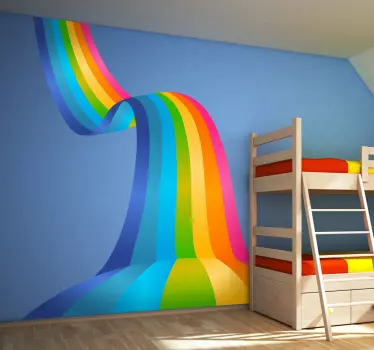 Vinilo decorativo onda arco iris - TenVinilo