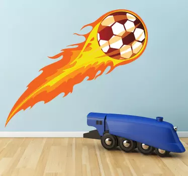 Vinilo fútbol pelota de fuego - TenVinilo