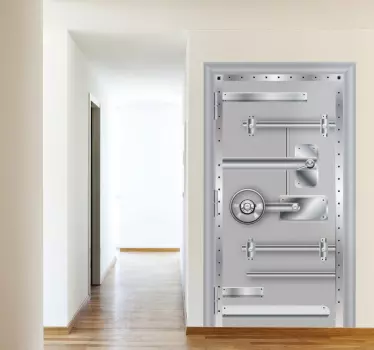 Vinilo 3d decorativo puerta caja fuerte - TenVinilo
