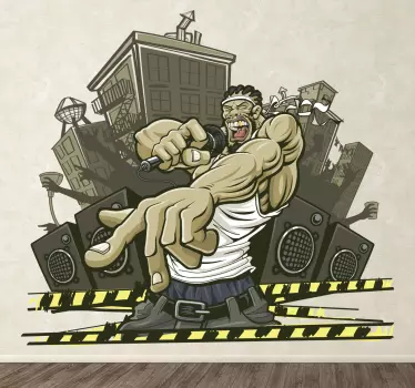 Vinilo decorativo rapero urbano - TenVinilo