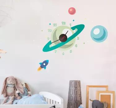 Vinilo decorativo reloj estelar - TenVinilo