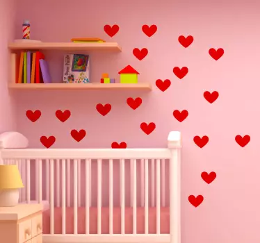 Vinilo decorativo topos corazón - TenVinilo