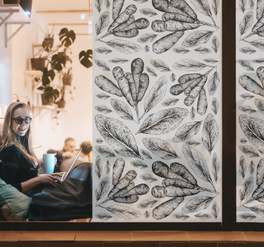 Vinilo decorativo de ventana plantas ornamental - TenVinilo