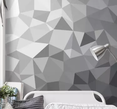 Vinilo estampado para pared Diferentes tonos de gris arte abstrac - TenVinilo