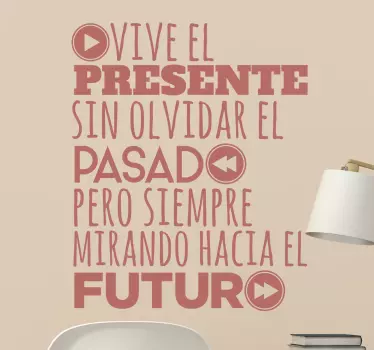 Vinilo frases de reflexión mirar al futuro - TenVinilo