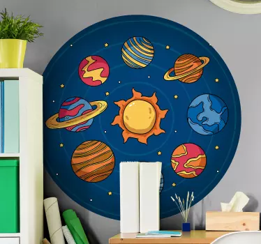 Vinilo galaxia Niños sistema solar - TenVinilo