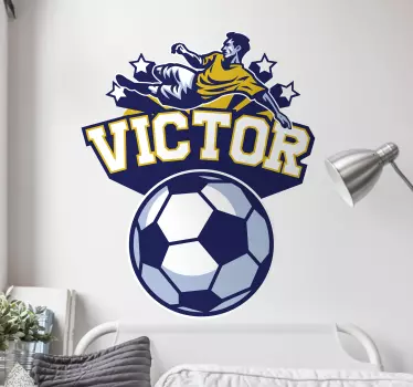 Vinilo habitación infantil pelota personalizable - TenVinilo