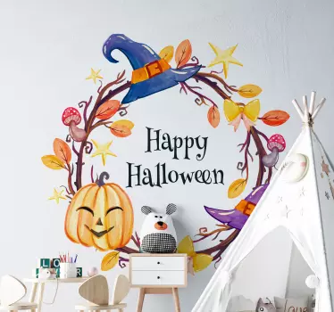 Vinilo Halloween Feliz halloween marco - TenVinilo