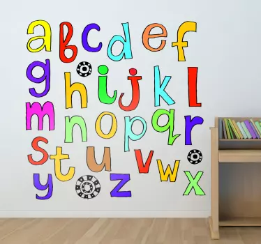 Vinilo infantil letras abecedario - TenVinilo