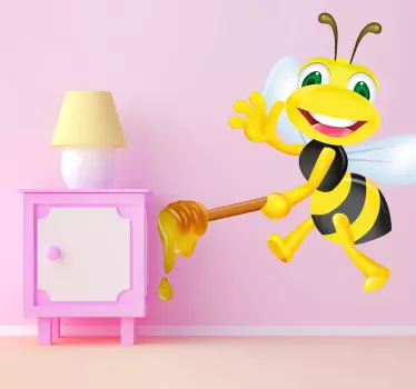 Vinilo infantil abeja miel - TenVinilo