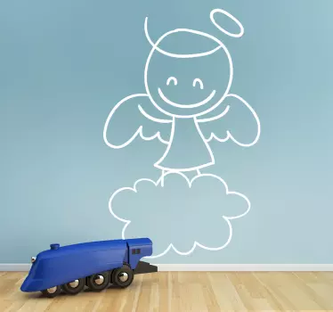 Vinilo infantil angelito trazo - TenVinilo