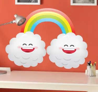 Vinilo infantil arco iris manga - TenVinilo
