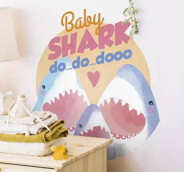 Vinilo frase Baby shark song - TenVinilo