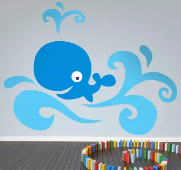 Vinilo infantil ballena alegre - TenVinilo