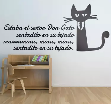 Vinilo infantil canción don gato - TenVinilo