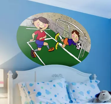Vinilo infantil chuta y gol - TenVinilo