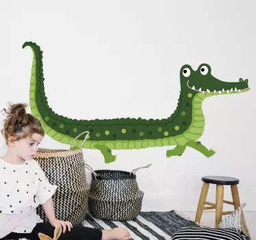 Vinilo infantil cocodrilo andando - TenVinilo