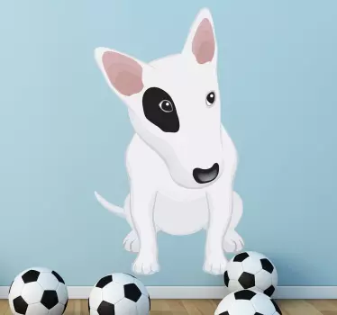 Vinilo infantil cría de perro - TenVinilo
