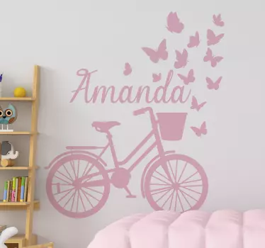 Vinilo infantil de bicicleta personalizable - TenVinilo