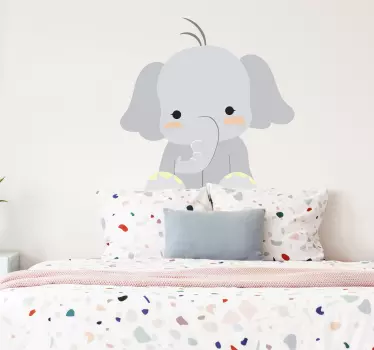 Vinilo infantil elefante gordito - TenVinilo