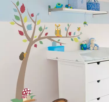 Vinilo infantil escena del bosque - TenVinilo
