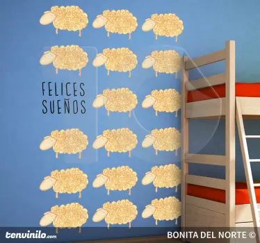 Viniles infantiles felices sueños ovejitas - TenVinilo
