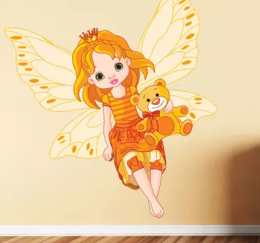Vinilo infantil hada naranja - TenVinilo