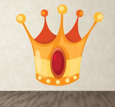 Vinilo ilustración corona oro - TenVinilo